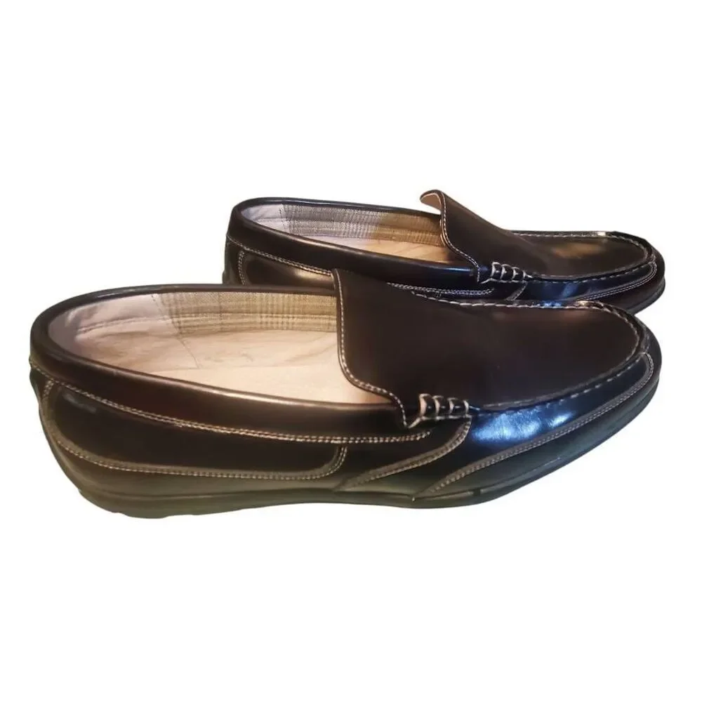 Mens Nunn Bush Black Slip On Driving Loafers Shoes Size 10.5M